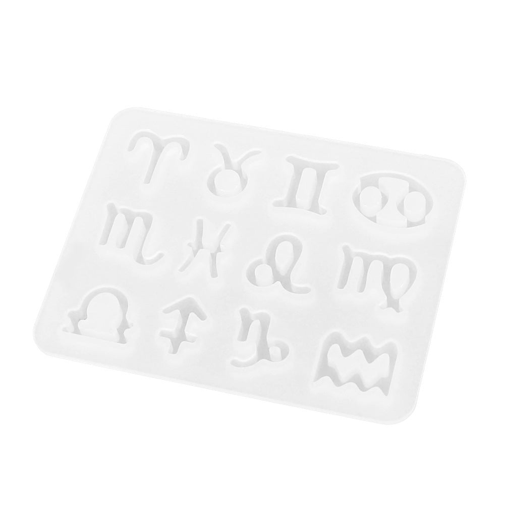12 Horoscopes Silicone Casting Molds for DIY Resin Pendants Keychain Art Craft Handmade Making