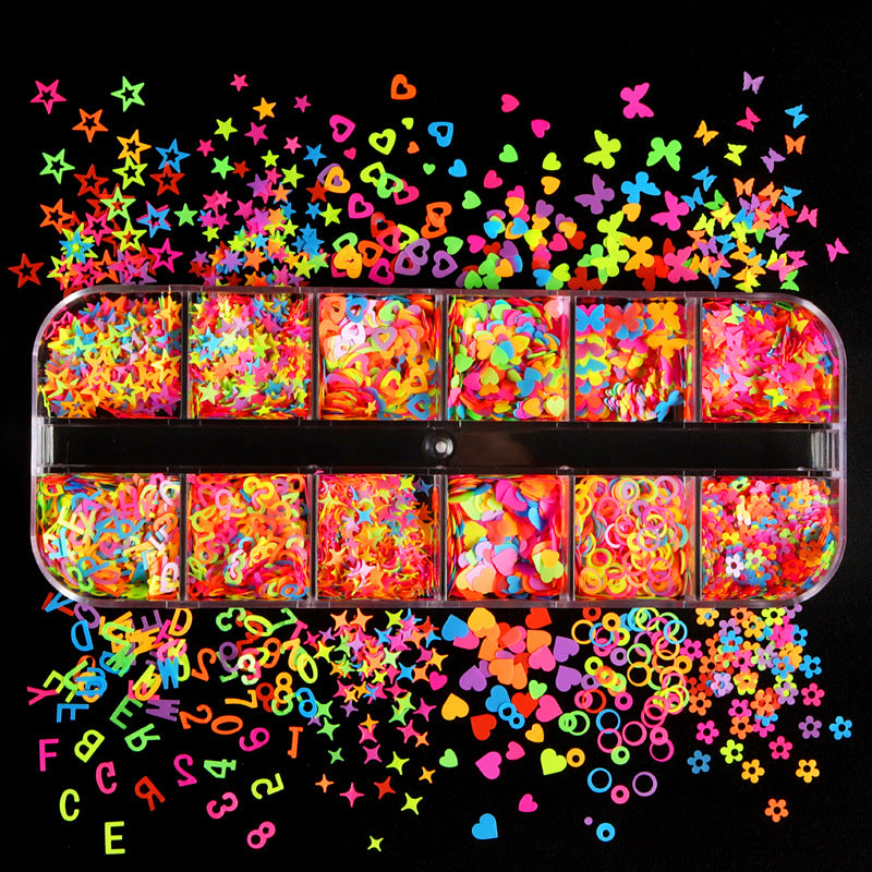 Wholesale Color Nail Art Glitter Sequins Butterfly Love Flowers Stars Manicure DIY Glitter Sequin