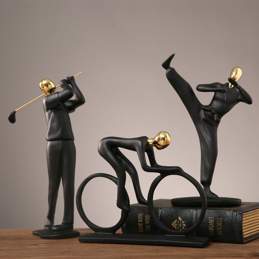 Sports Character Resin Ornaments Simple Creative Light Luxury Ornaments Modern Home Decoration Sports Ornament