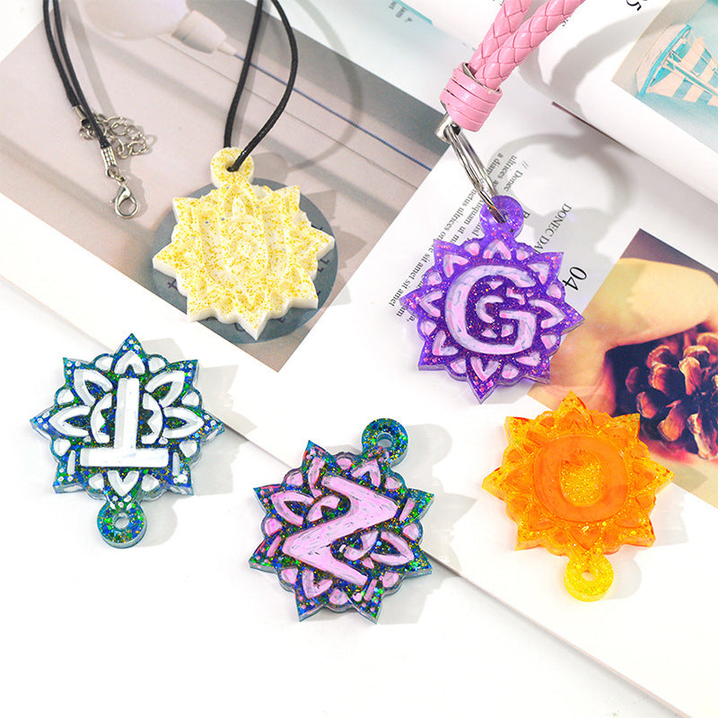 26 Letters Molds Keychain Molds for Keychains Fridge Magnets Phone Grips Ornaments Brooch Pendants Decorations