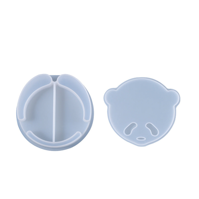 Creative Silicone Panda Face Coaster Storage Coaster Base Mold for Home Decoration
