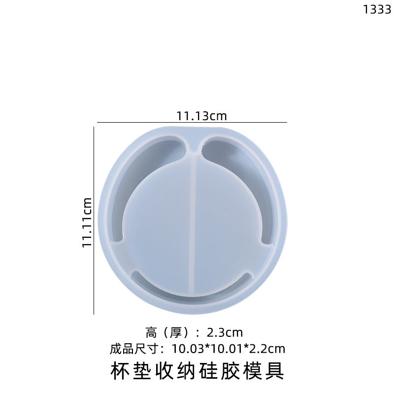 Creative Silicone Panda Face Coaster Storage Coaster Base Mold for Home Decoration