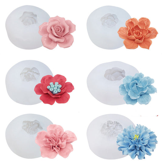 Variety Styles Aroma Flower Candles Mould for DIY Party Craft Gift Handmade Soap Bath Bomb