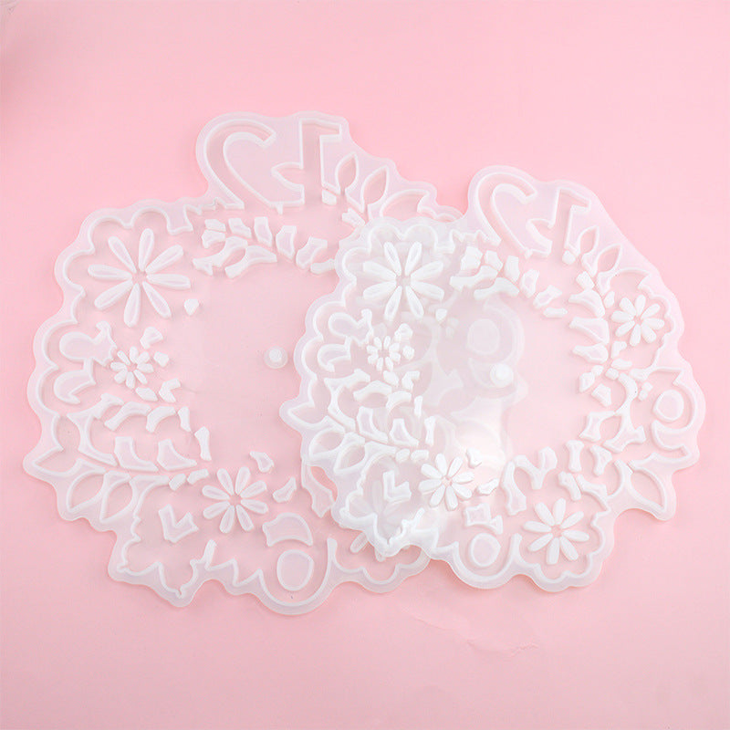 Silicone Flower Clock Mold for DIY Resin Crafts