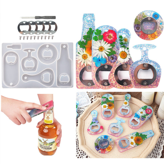 Silicone Corkscrew Molds for DIY Resin Beer Spanner Bottle Opener Making