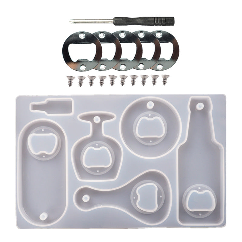 Silicone Corkscrew Molds for DIY Resin Beer Spanner Bottle Opener Making