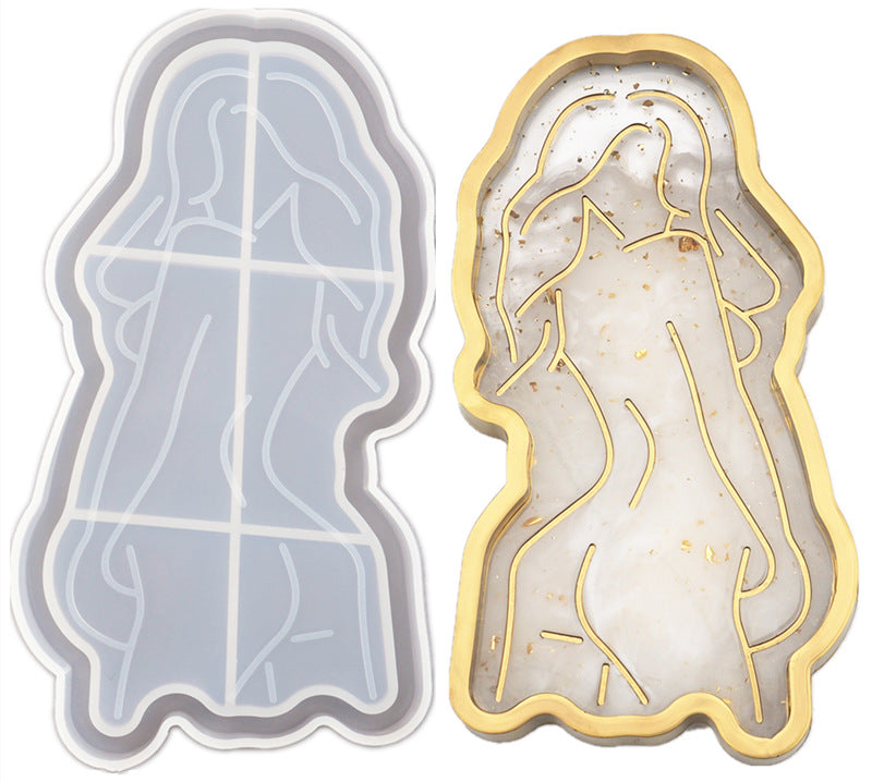 Abstract Silicone Body Art Tray Molds for DIY Resin Coasters Resin Artwork and Home Decor
