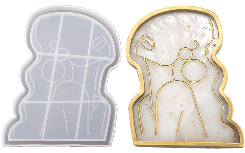 Abstract Silicone Body Art Tray Molds for DIY Resin Coasters Resin Artwork and Home Decor