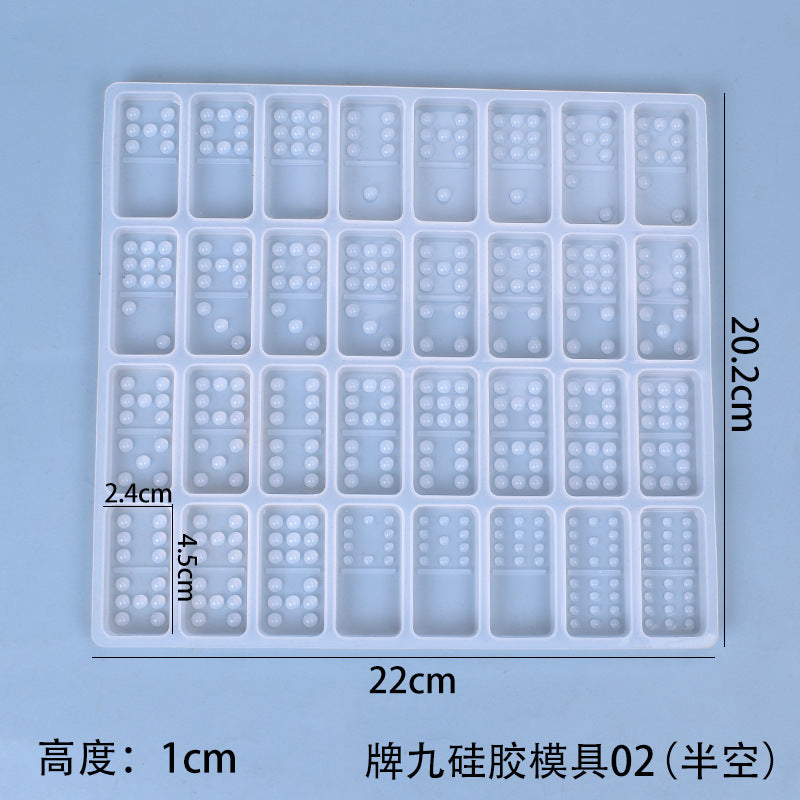 Domino Silicone Mold for Casting Resin Personalized Dominoes