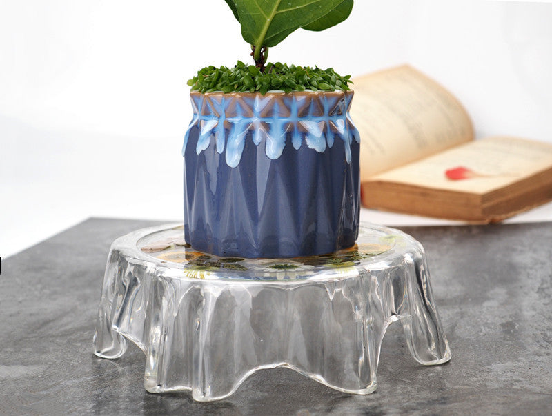 Crystal Epoxy Flower Pot Shelf Silicone Mold for DIY Crystal Resin Tray Making