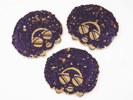 DIY Silicone Glasses Girl Coaster Mold for Epoxy Resin Geode Cup Mat Making