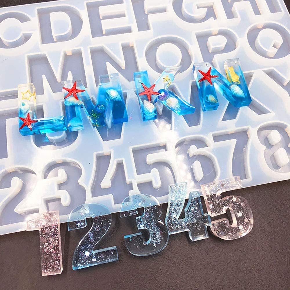 Letter Silicone Mold for DIY Making Epoxy Resin Key Chain Crafts Jewelry