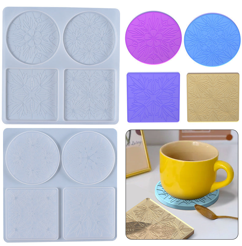 Mandala Coaster Mold for DIY Resin Dish Artwork