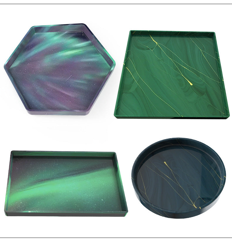Various Sizes Shapes Silicone Plate Molds for DIY Resin Home Decorations