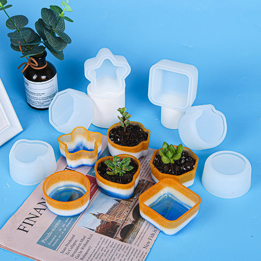 Reusable Plant Pots Silicone Molds for Making Resin Crafts