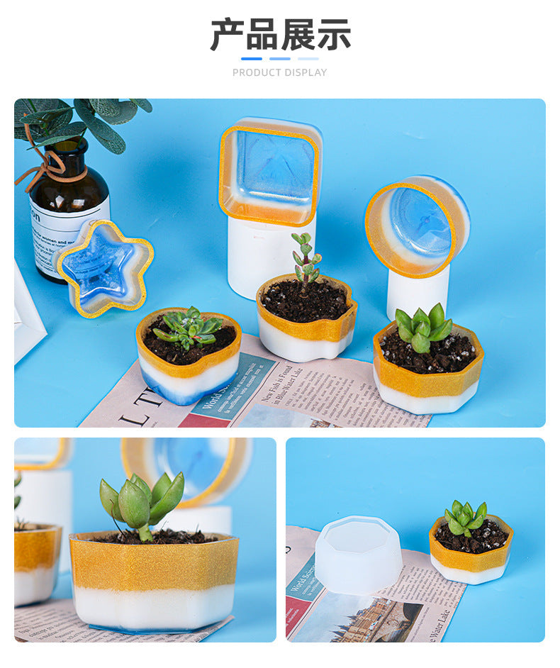Reusable Plant Pots Silicone Molds for Making Resin Crafts