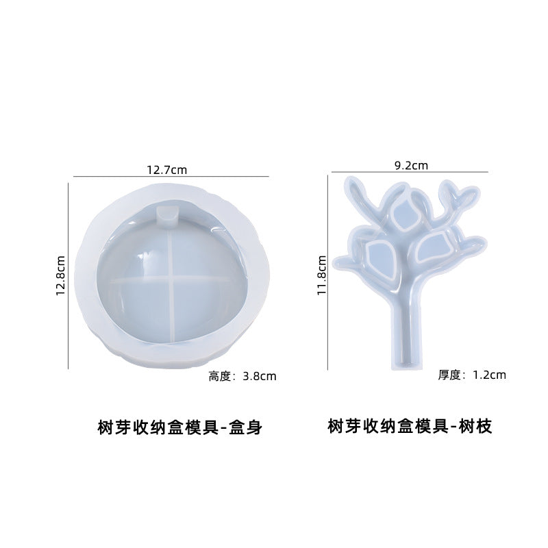 DIY Crystal Epoxy Silicone Tree Bud Small Storage Box Mould for Resin Crafts Making