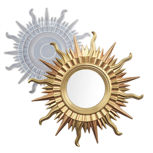 Silicone Sun Moon Mirror Mold for DIY Resin Jewelry Home Decoration