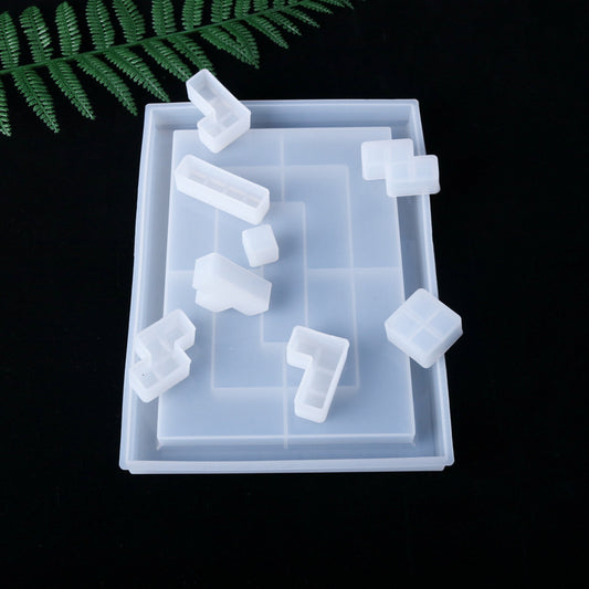 Silicone Tetris Cube Tray Molds for Making DIY Resin Crafts Toy