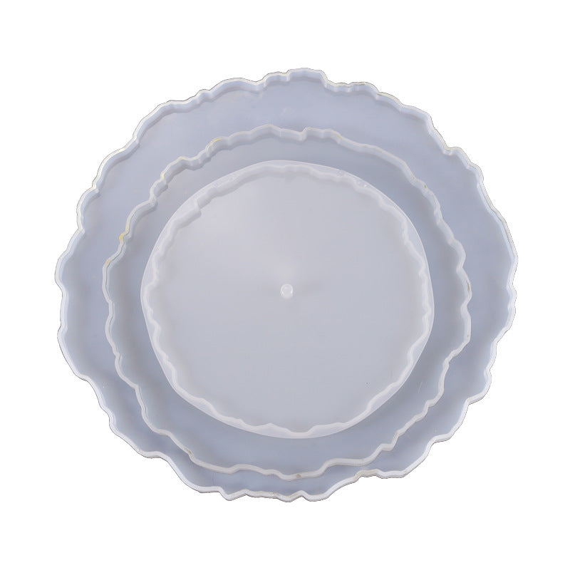 Cake Stand 3 Tier Resin Silicone Geode Mold Tiered Tray Mold for Making Resin Cupcake Serving Stand