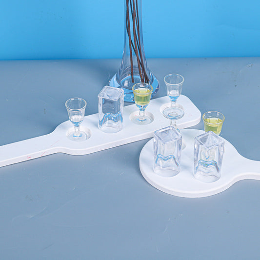 Wine Tray Silicone Mold for Making Party Resin Coasters Wine Glass Placement