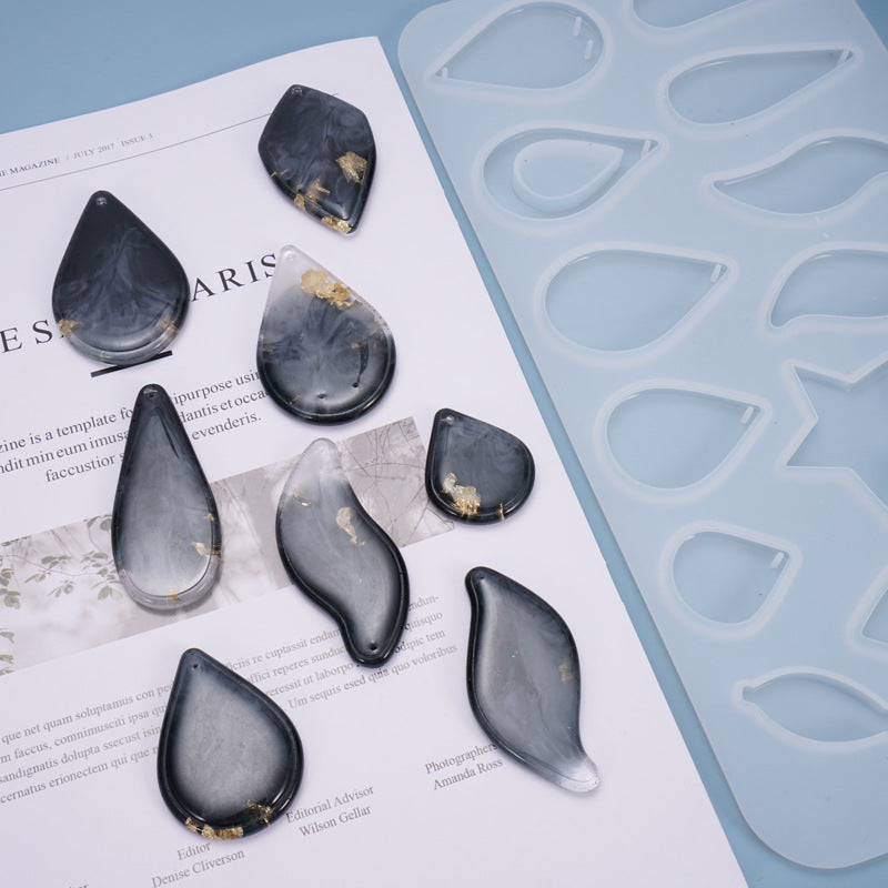 Water Drop Pendant Earring Silicone Mold for Casting Resin Jewelry
